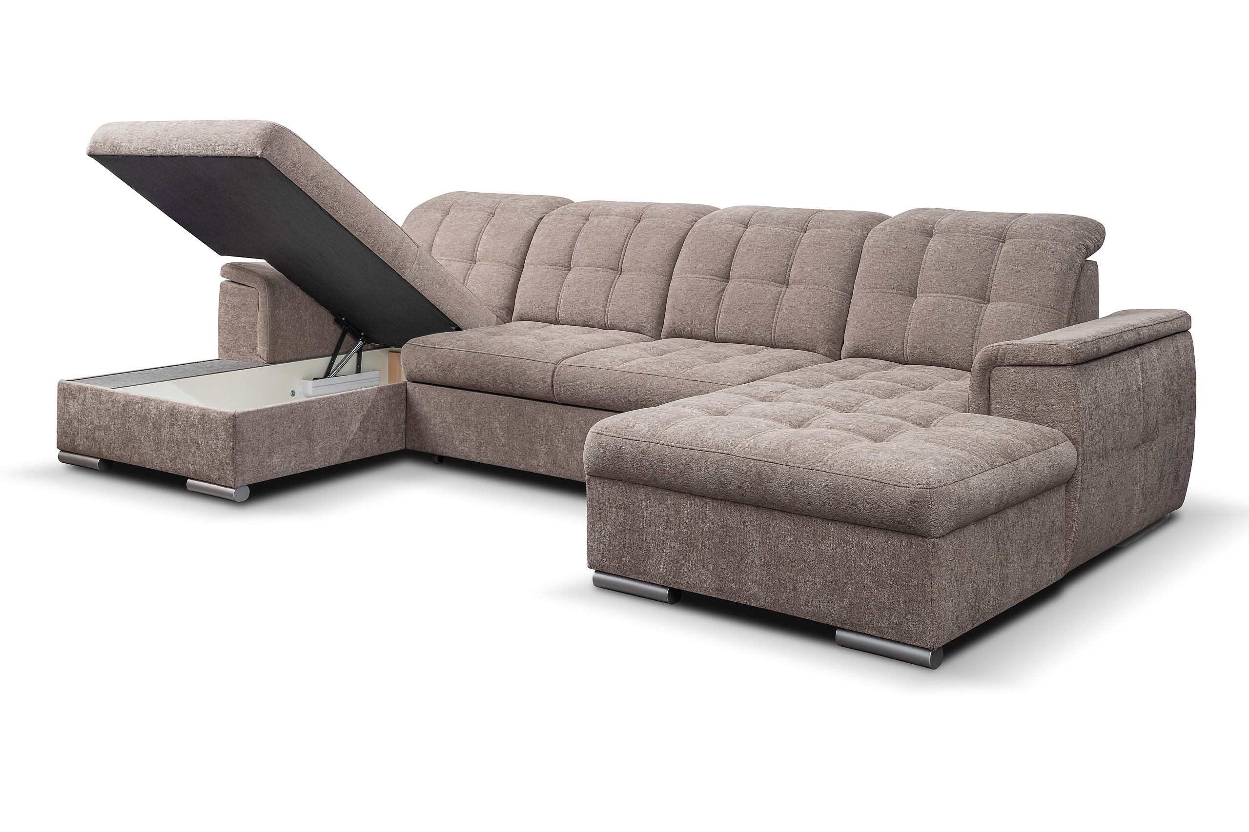 Wohnlandschaft Nadja stone Microfaser B/H/T: ca. 330x105x174 cm