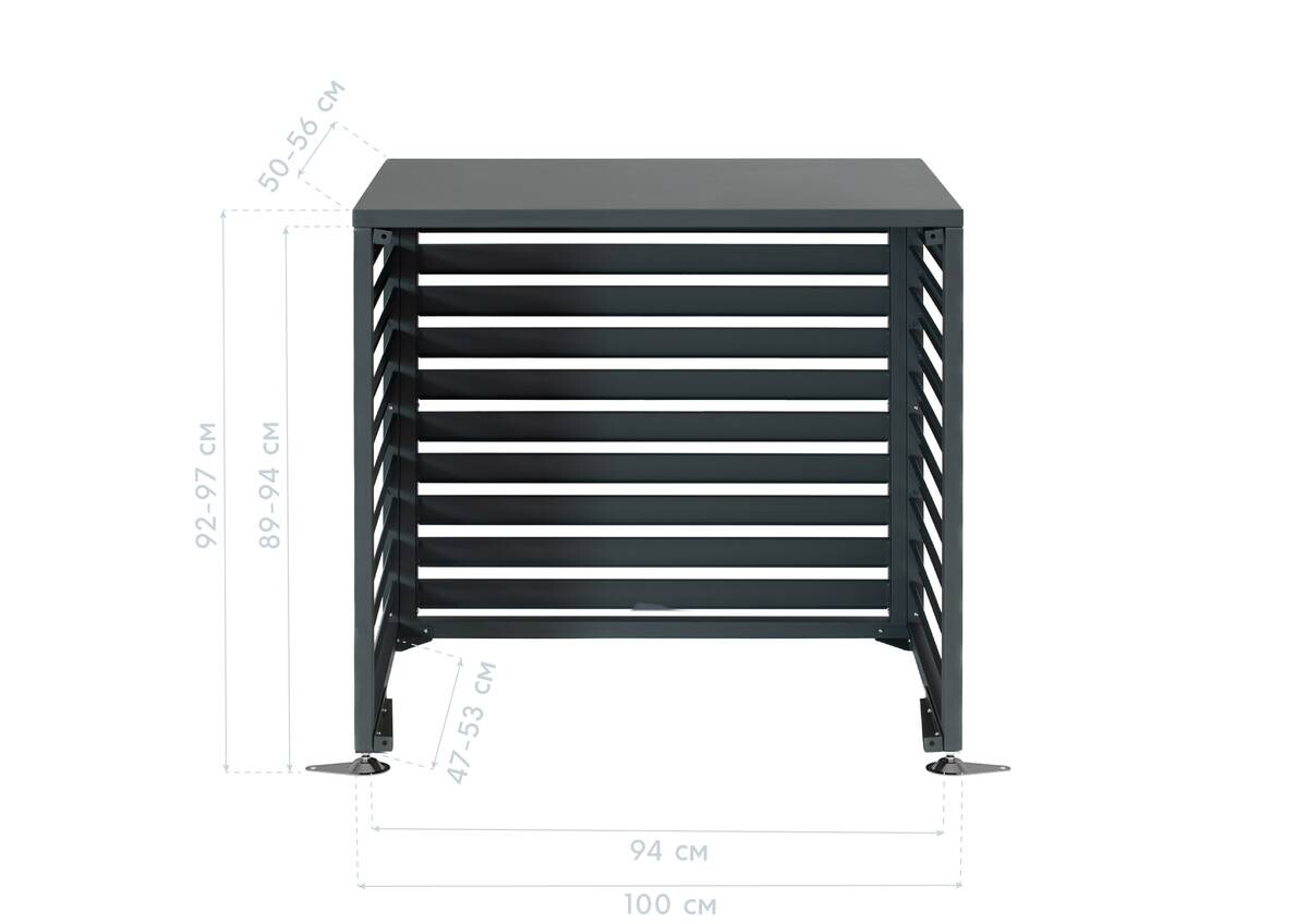 Westmann Verkleidung Wärmepumpe Boxa anthrazit B/H/L: ca. 100x97x56 cm