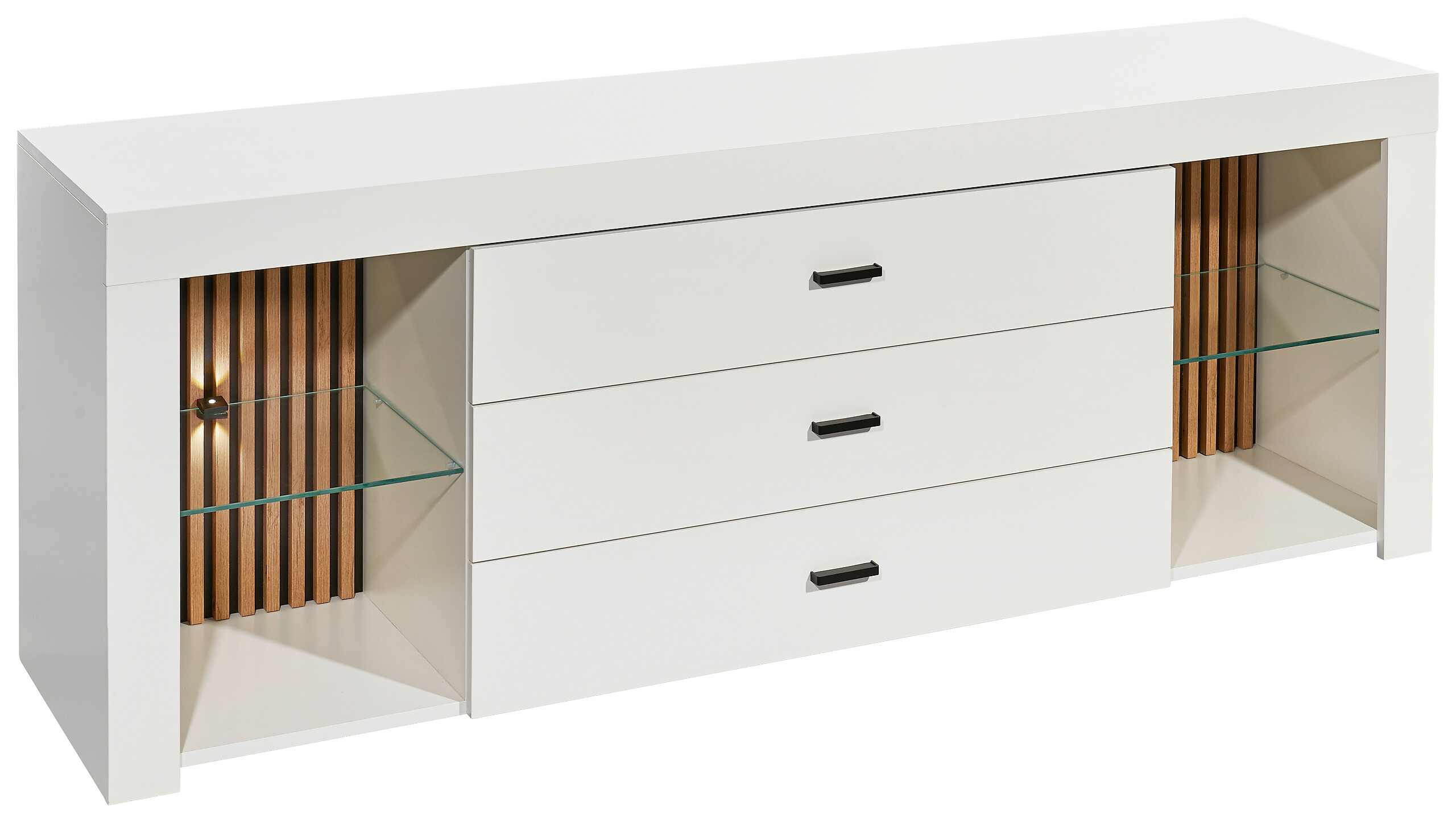 TV-Lowboard Rosalie weiß Eiche Evoke Coast Nachbildung B/H/T: ca. 179x67x44 cm