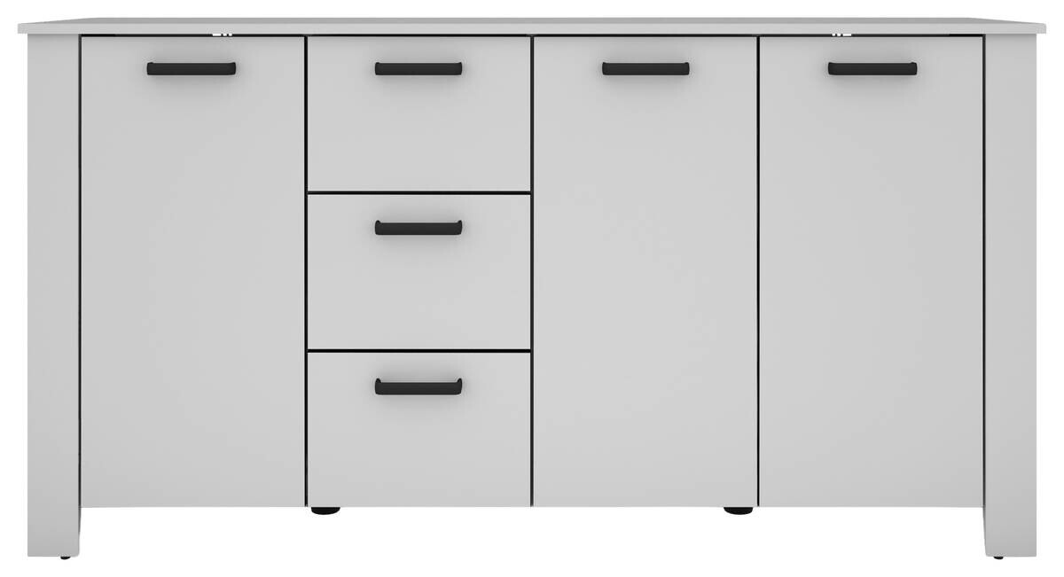 Sideboard FARO weiß schwarz B/H/T: ca. 160x84x40 cm