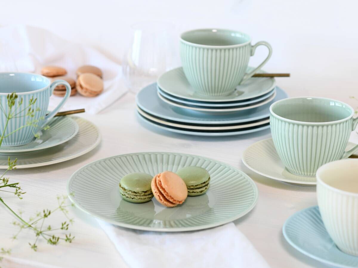 CreaTable Kaffeeservice Valencia bunt Porzellan 18 tlg.