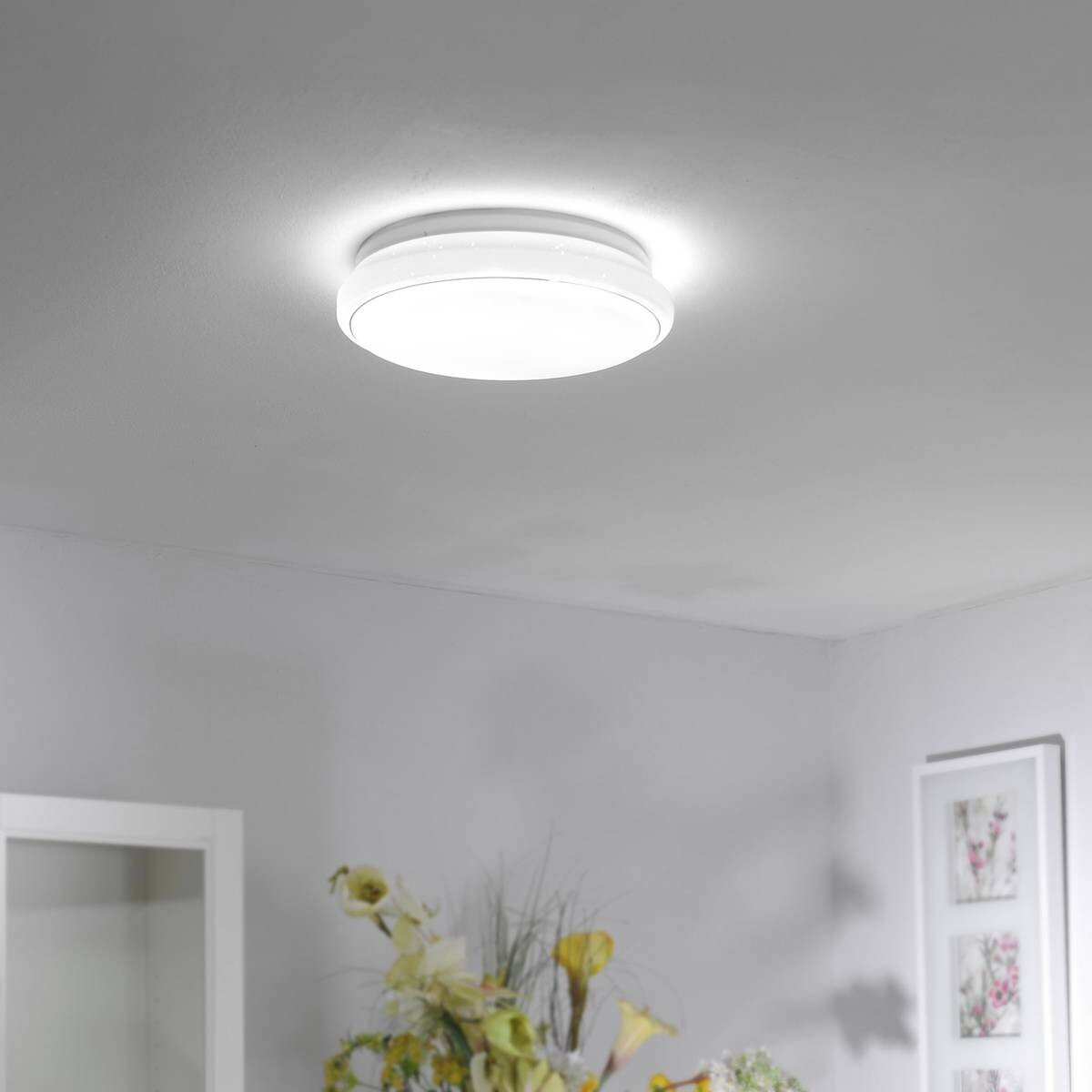 Just Light LED-Deckenleuchte JUPI 14742-16 weiß Kunststoff H/D: ca. 8,5x35 cm 1 Brennstellen