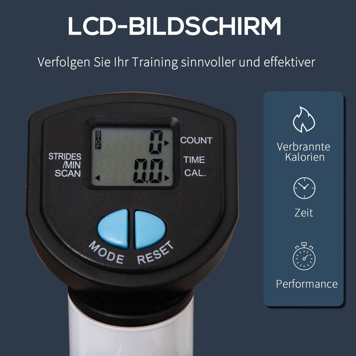 HOMCOM Steppmaschine schwarz Stahl B/H/L: ca. 44x108x55 cm