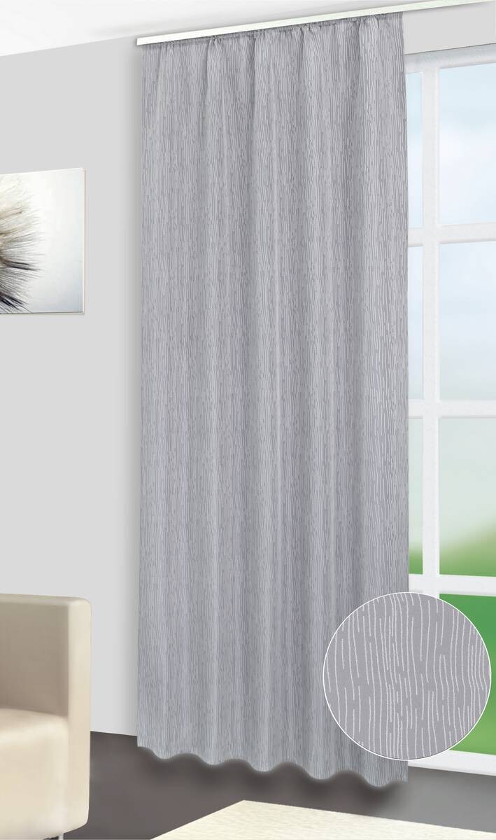 silver edition Dekovorhang Tessin silber B/L: ca. 140x245 cm