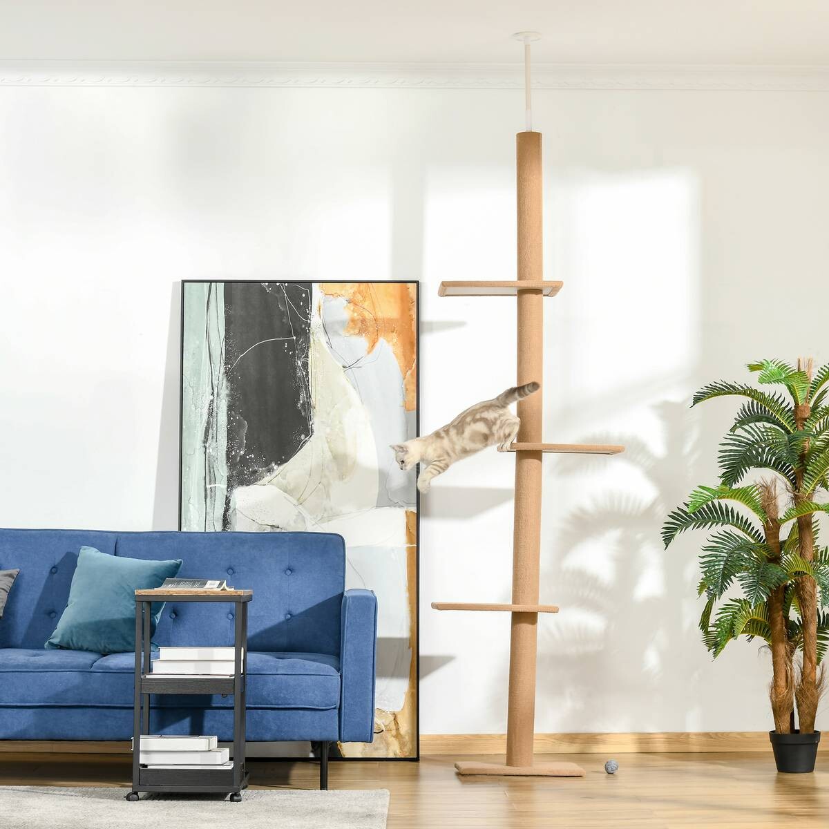 PawHut Kratzbaum braun Spanplatte B/H/L: ca. 27x228x43 cm