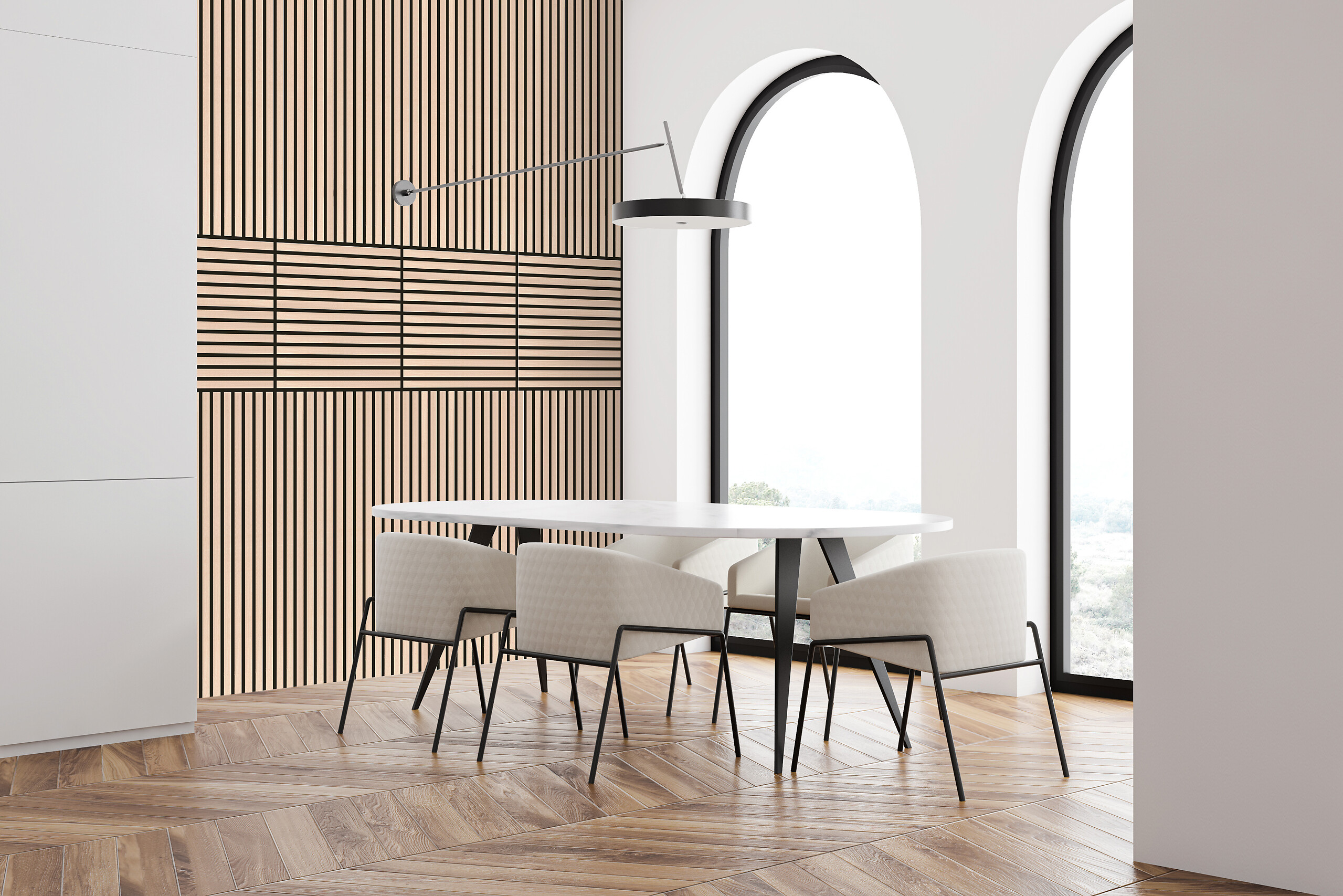 Wand- und Akustikpaneel Eiche L/B/H: ca. 52x52x1 cm pro Stück