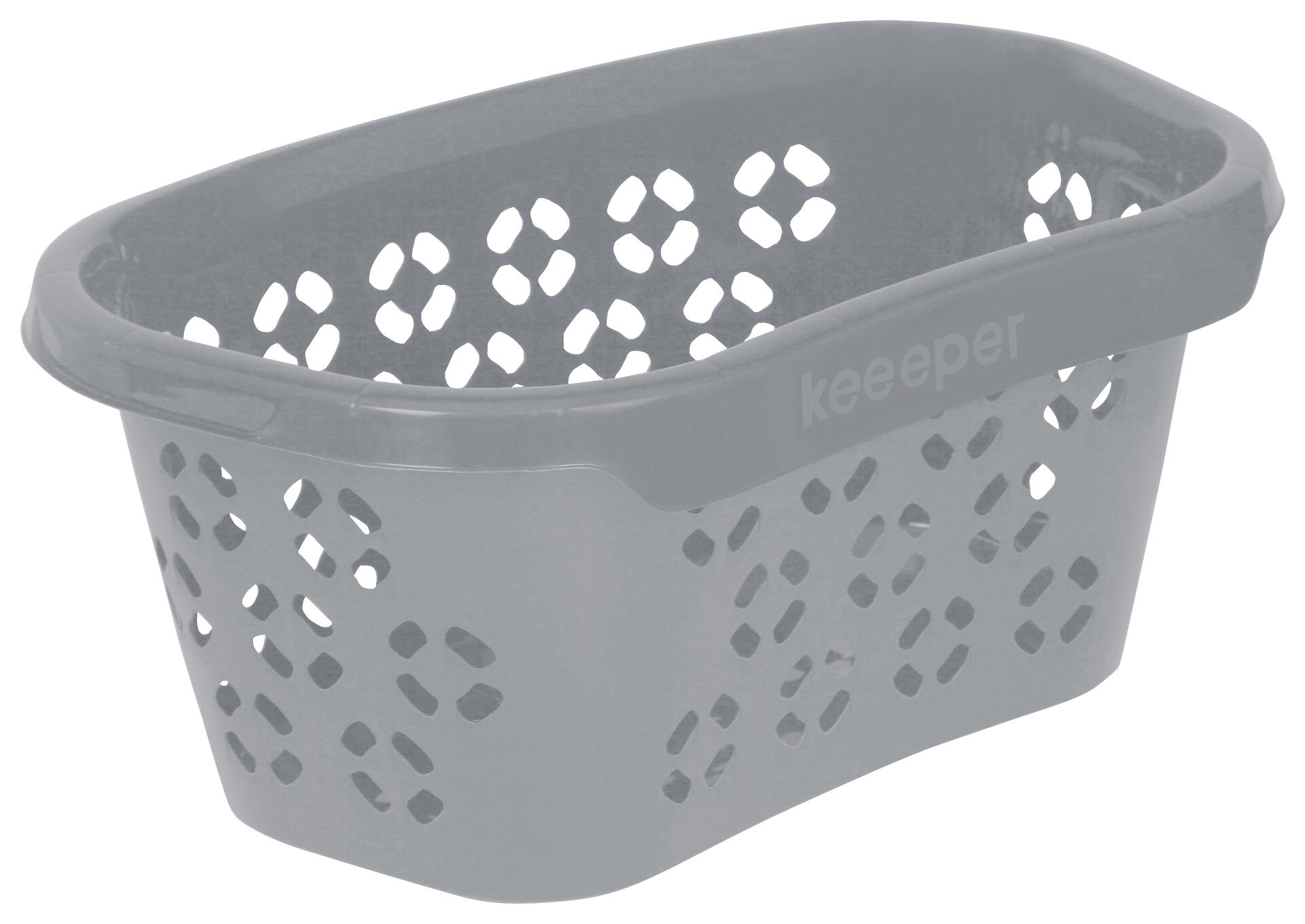 keeeper Wäschekorb grau B/H/L: ca. 38x26,5x57,5 cm