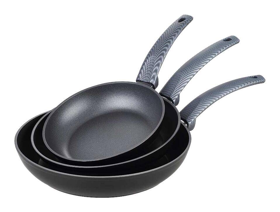 MICHELINO Pfannenset Nora schwarz Aluminium 3 tlg.