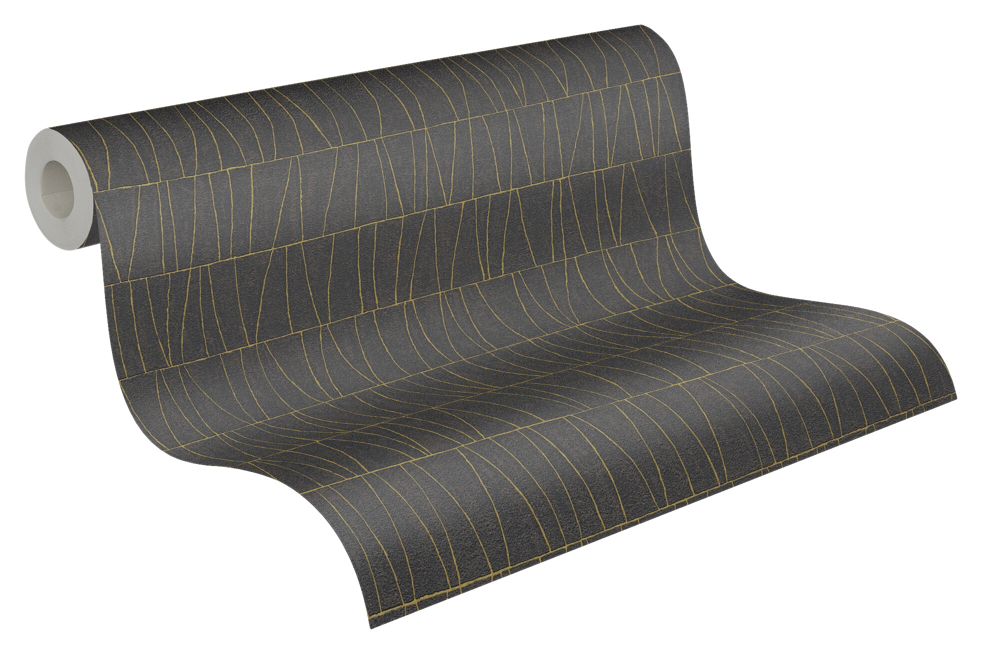 A.S.Creation Vliestapete gold schwarz anthrazit B/H/D: ca. 53x1005x8,4 cm