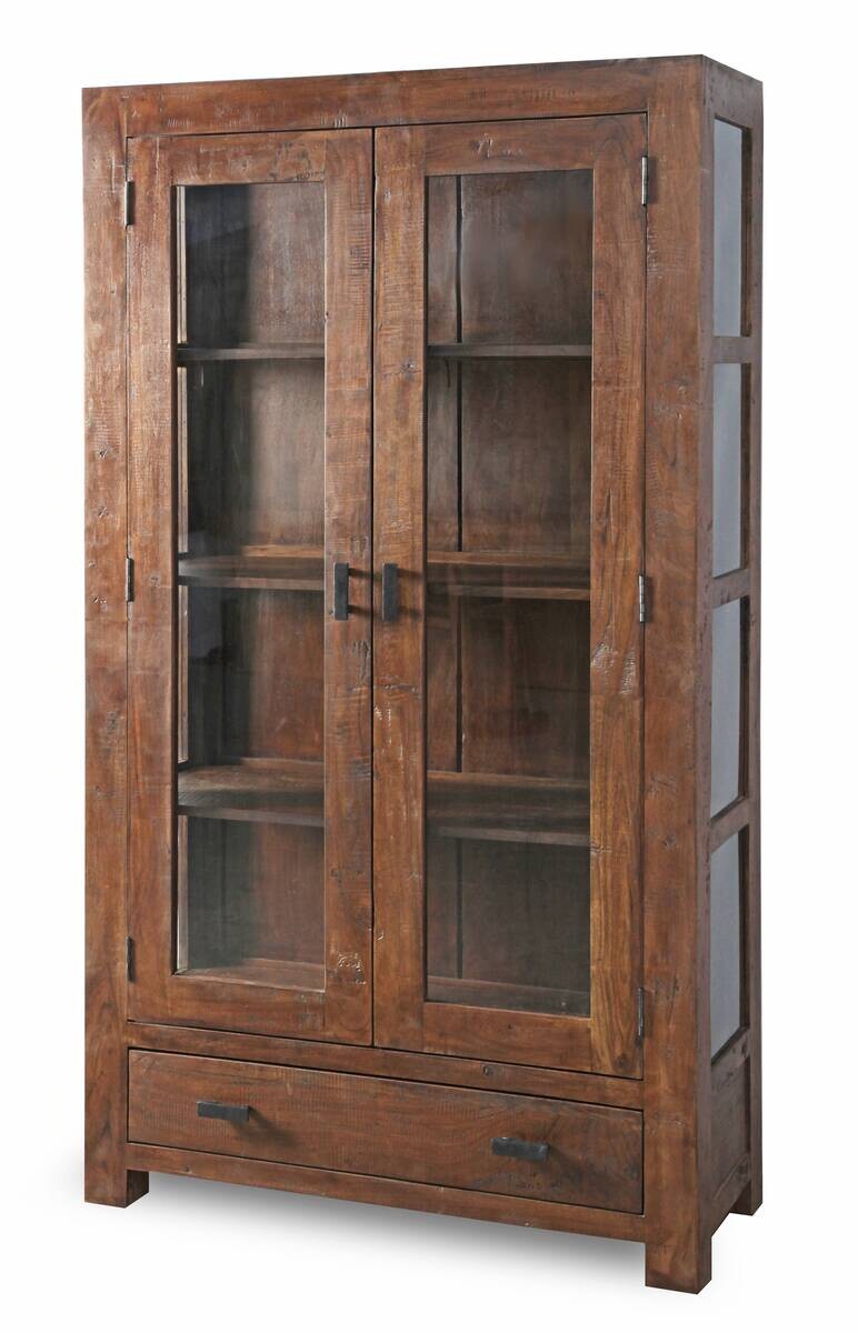 Vitrine Genua Akazie dunkel B/H/T: ca. 100x175x40 cm