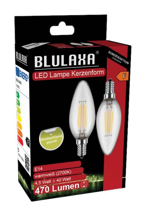 Blulaxa Leuchtmittel 49060 2er Pack E14