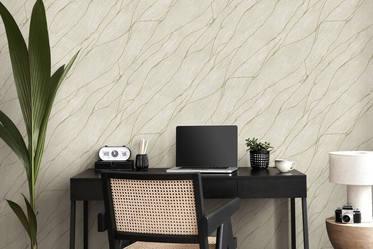 Erismann Vliestapete Marmoroptik hellbraun B/L: ca. 53x1005 cm