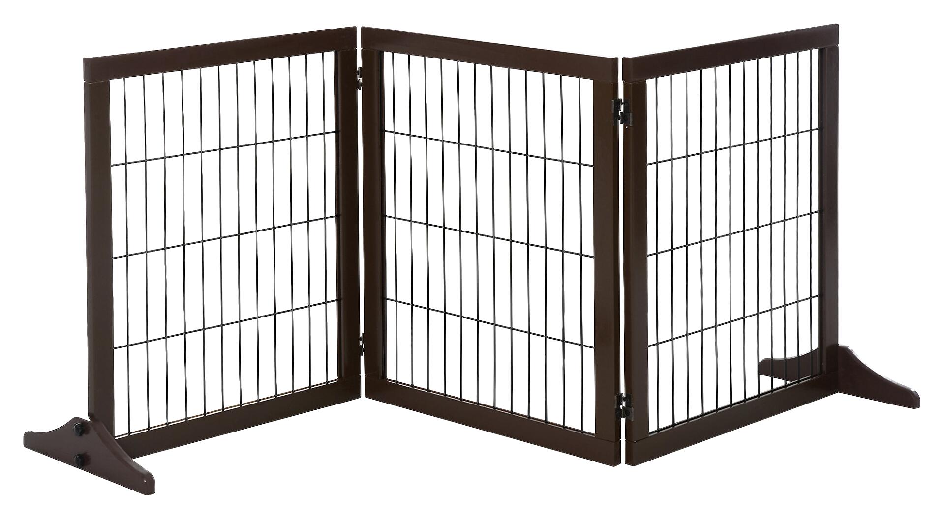 PawHut Absperrgitter braun Kiefer B/H/L: ca. 36x71x185 cm