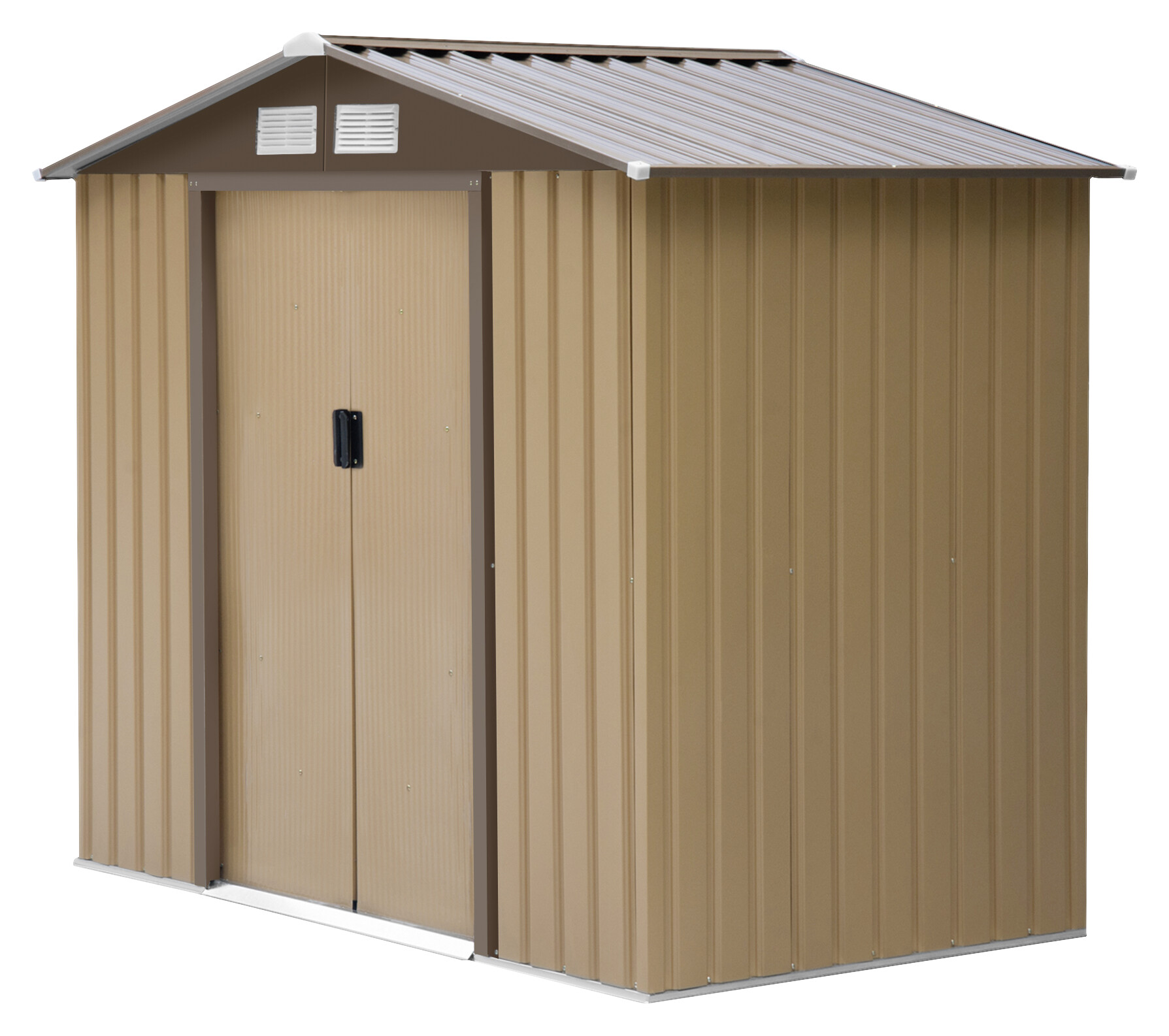 Outsunny Gartenhaus braun B/H/L: ca. 130x185x213 cm