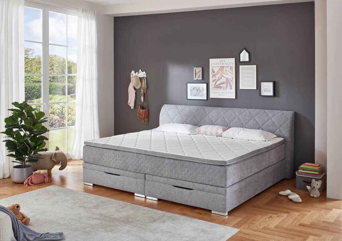 Familienboxbett Korfu silber Liegefläche B/L: ca. 240x200 cm