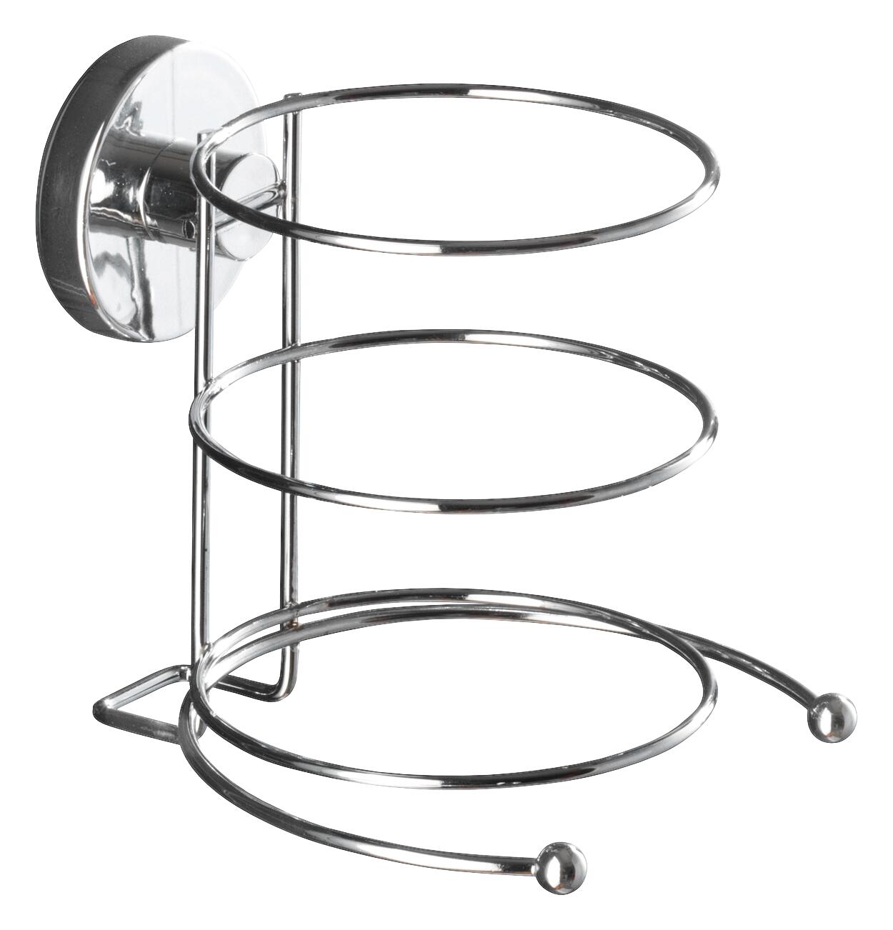 Haartrocknerhalter Chrom Stahl B/H/L: ca. 13,5x13,5x13 cm