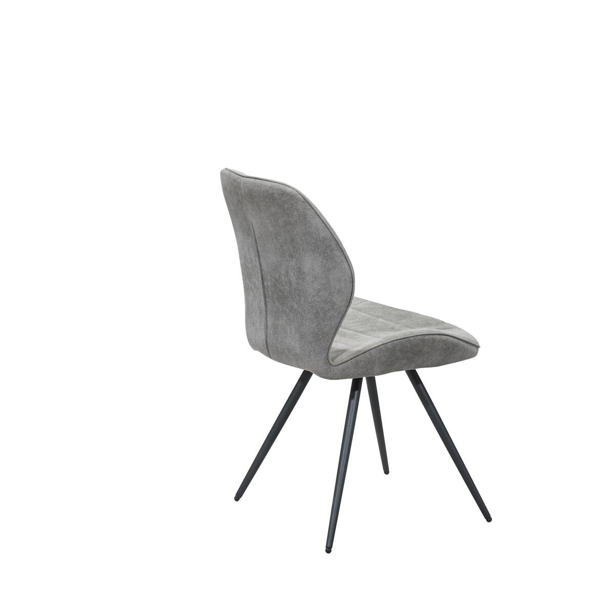 Stuhl New York grau Microfaser B/H/T: ca. 51x87x55 cm