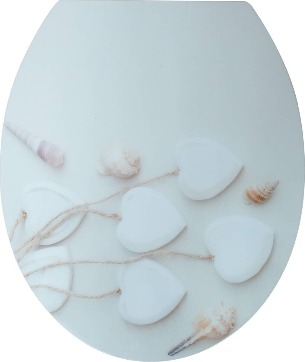 POCOline WC-Sitz weiße Herzen cremeweiß Duroplast POCOline WC-Sitz weiße Herzen cremeweiß Duroplast