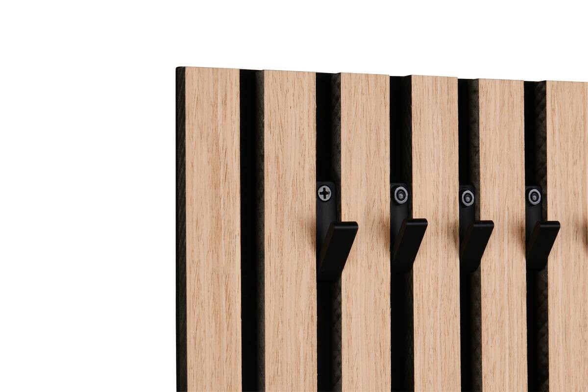 Schlüsselboard Grace Eiche Nachbildung schwarz MDF Filz B/H/T: ca. 31x20x1 cm