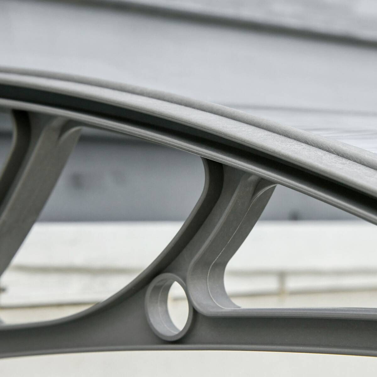 Outsunny Vordach für Haustür silber B/H/L: ca. 75x23x100 cm