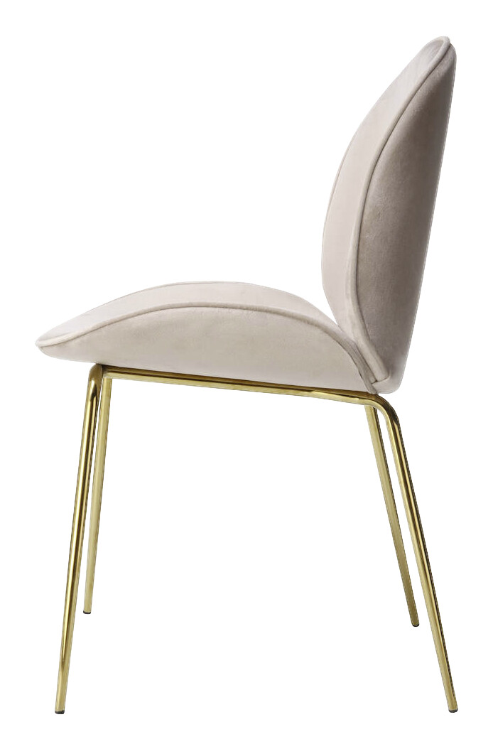 Stuhl Charlize 100 2er beige Microfaser B/H/T: ca. 48x87x59 cm