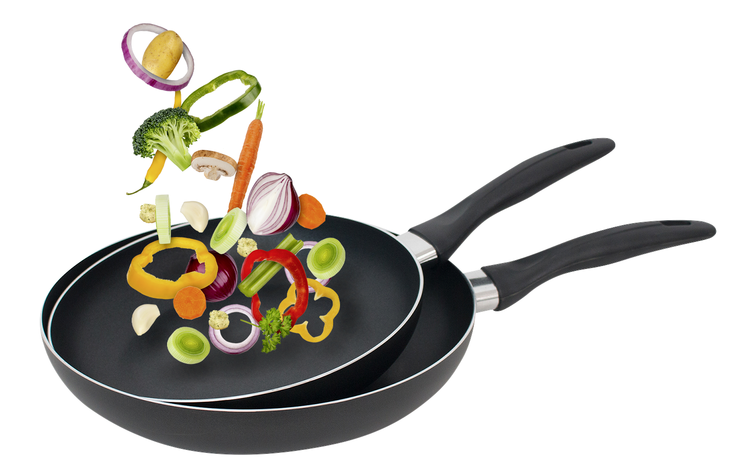 Sensation Pfannenset schwarz Aluminium 2 tlg.