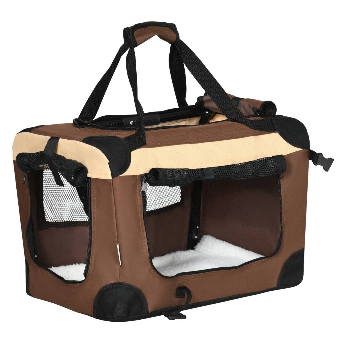 PawHut Hunde-Zubehör braun Polyester B/H/L: ca. 33,5x50,5x35 cm