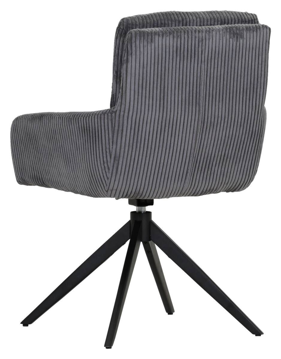 Drehstuhl Olmo anthrazit Kord B/H/T: ca. 60x89x69 cm