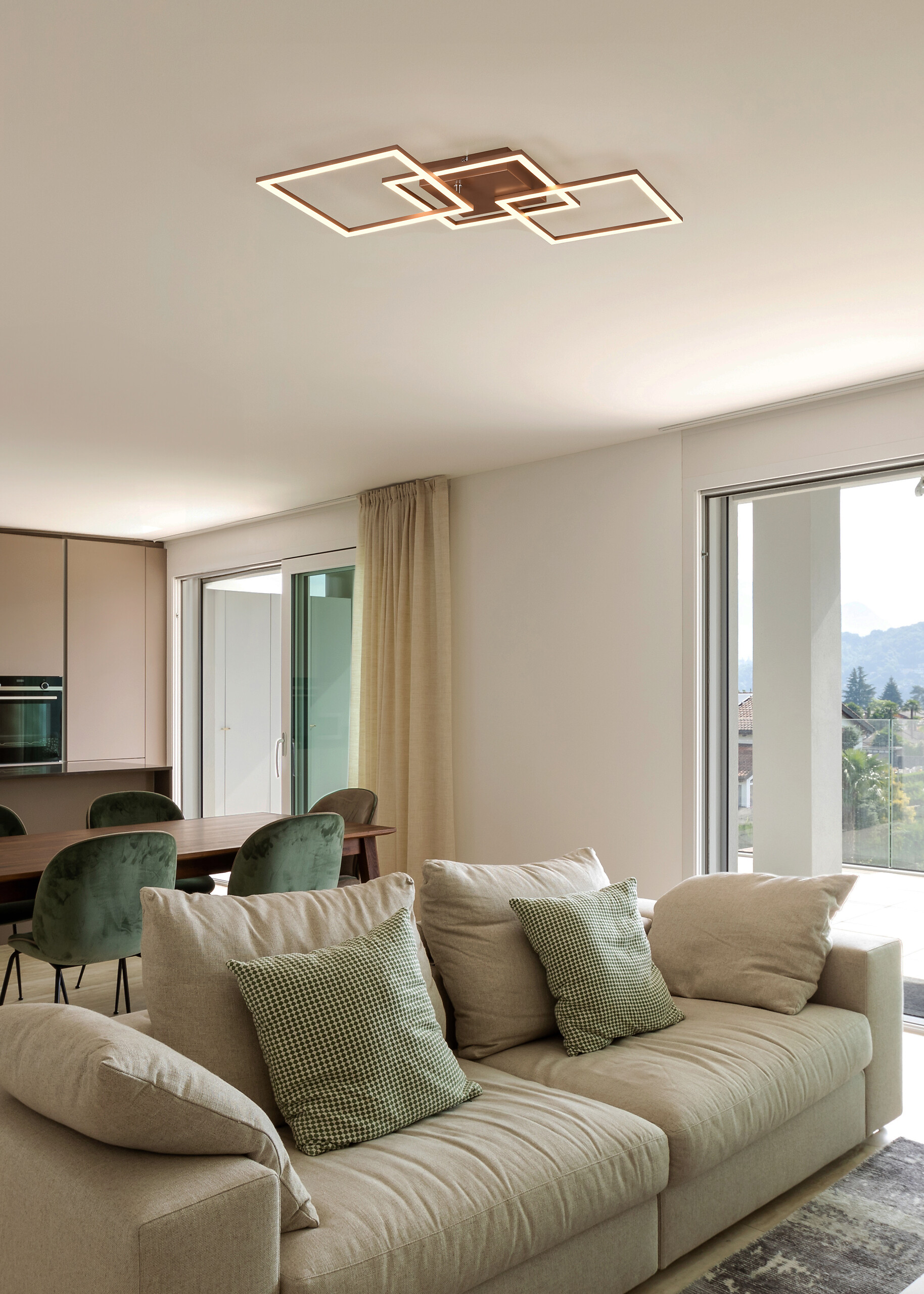 Reality LED-Deckenleuchte Trail Metall B/H/T: ca. 53x53x7 cm