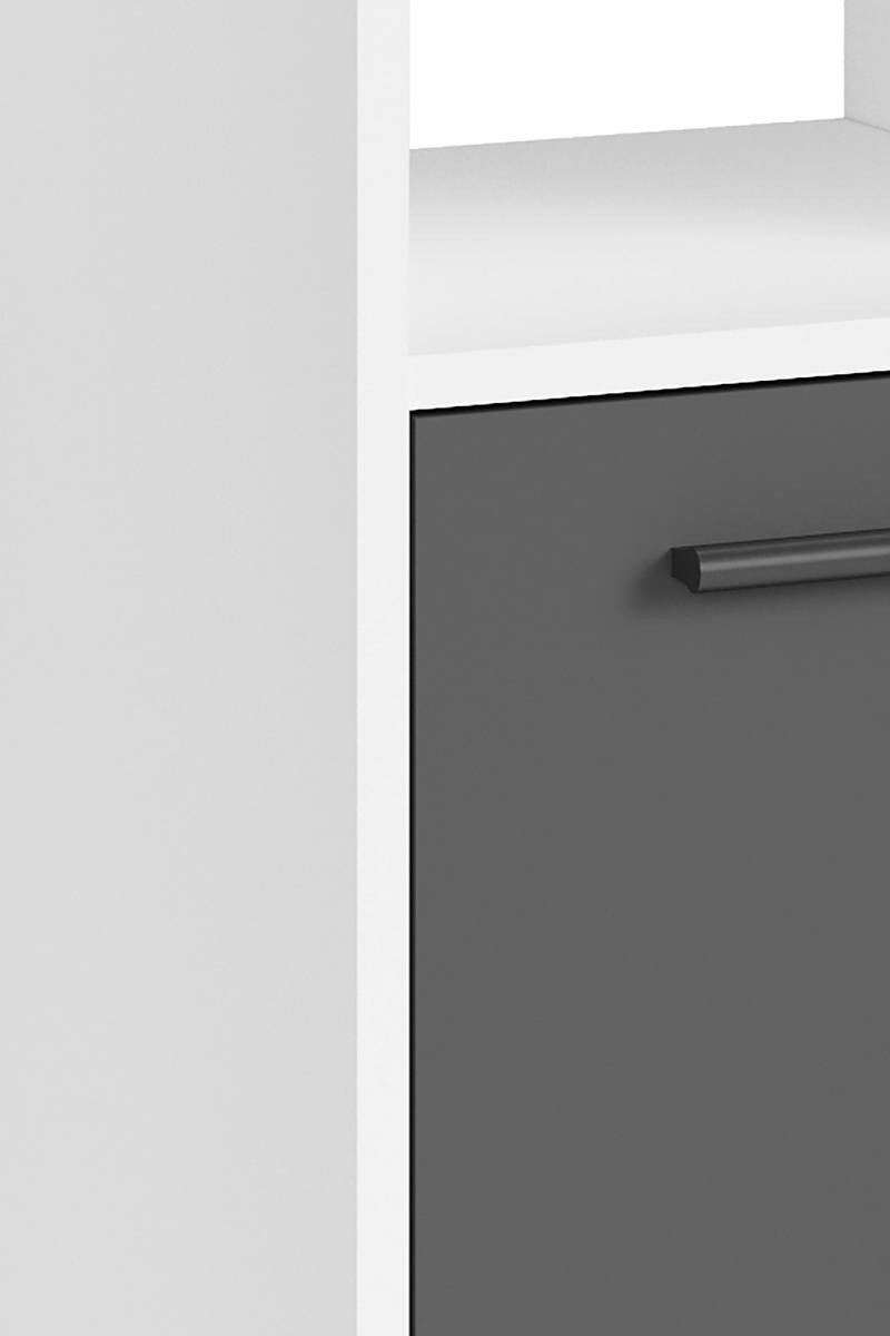 Schreibtisch FOX weiß anthrazit anthrazit B/H/T: ca. 139x90,8x139 cm