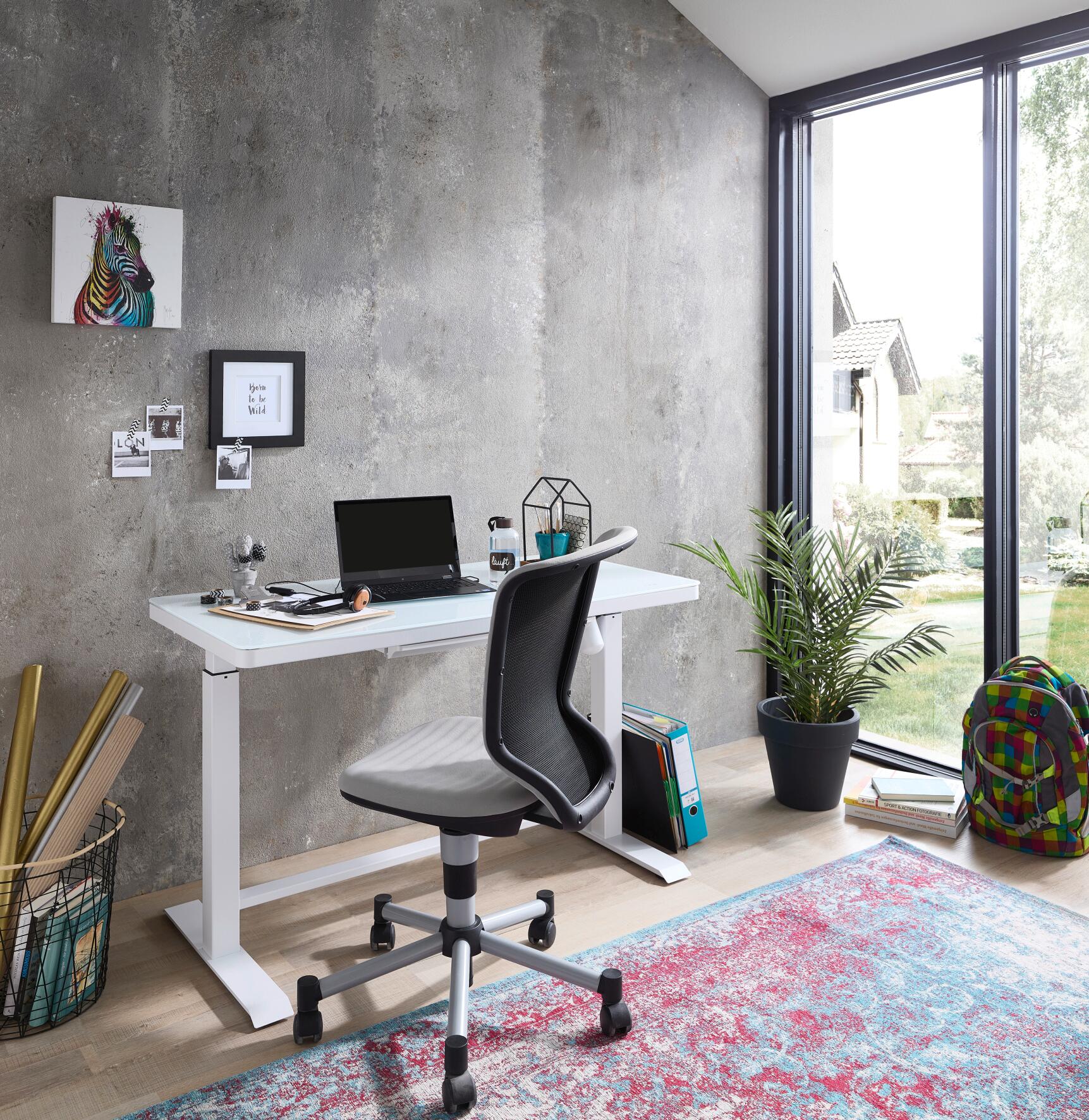 höhenverstellbarer Schreibtisch Lift4Home weiß B/H/T: ca. 120x72x60 cm