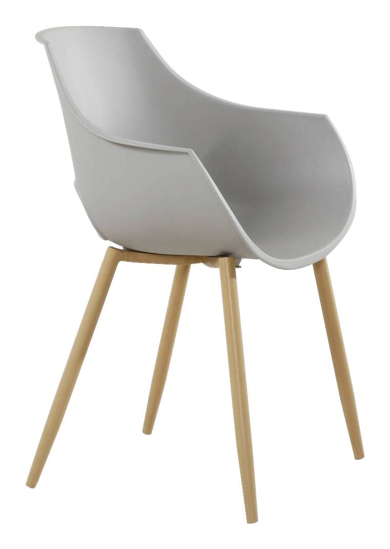 Stuhl Alice 100 2er grau Kunststoff B/H/T: ca. 59x85x58 cm