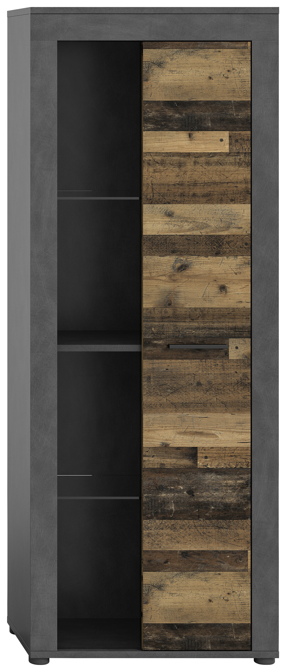 Vitrine Jam Matera Nachbildung Old Wood Nachbildung B/H/T: ca. 159x60x35 cm