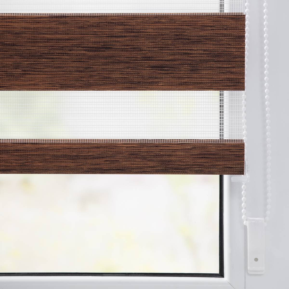 LICHTBLICK Doppelrollo Duo meliert dunkelbraun B/L: ca. 120x150 cm