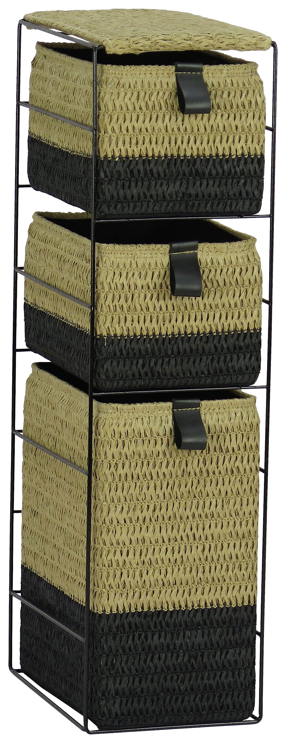 POCOline Aufbewahrungsregal schwarz Metall B/H/L: ca. 25,5x65x17,5 cm