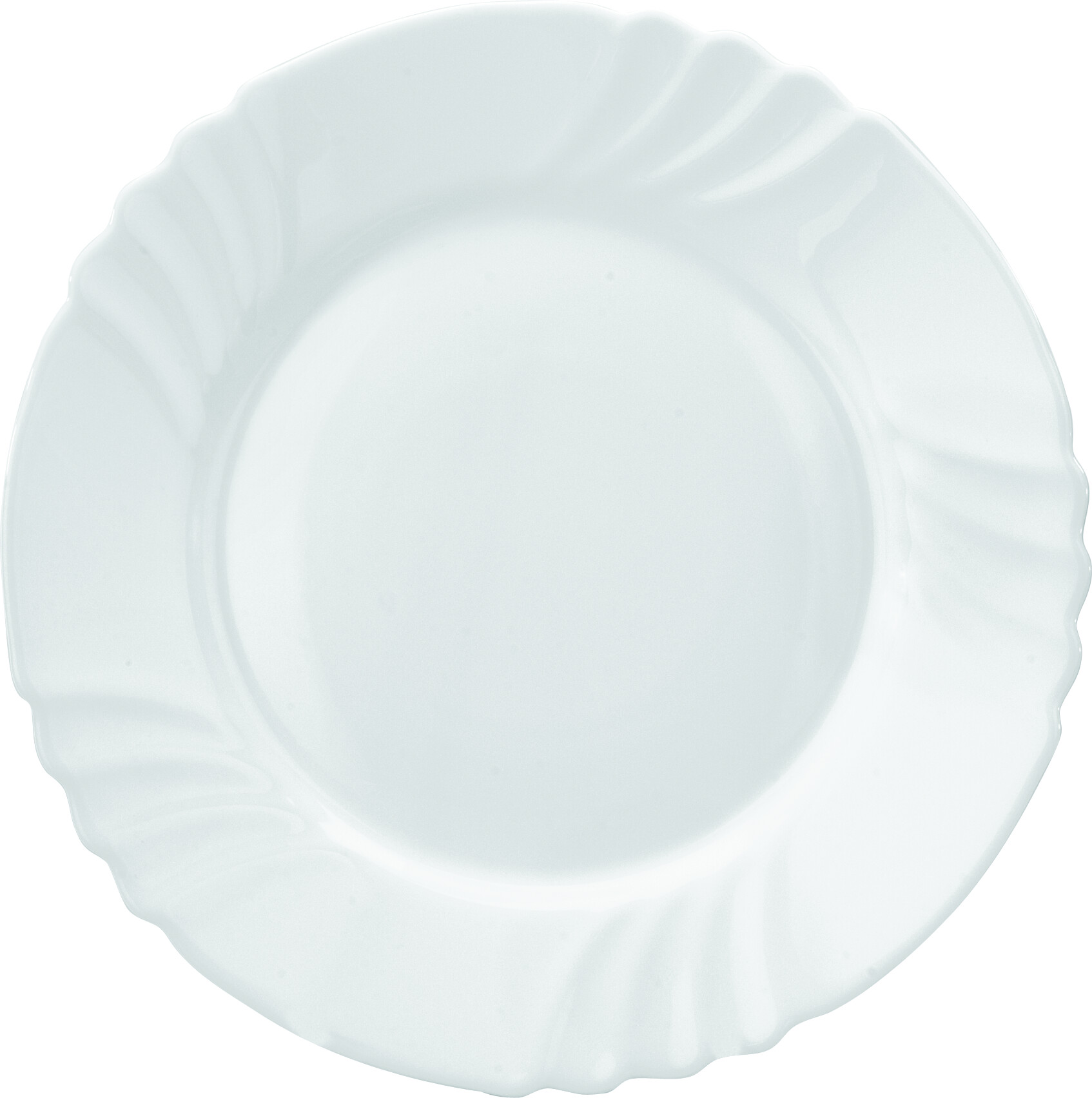 Bormioli Teller weiß Opal-Hartglas D: ca. 25,5 cm