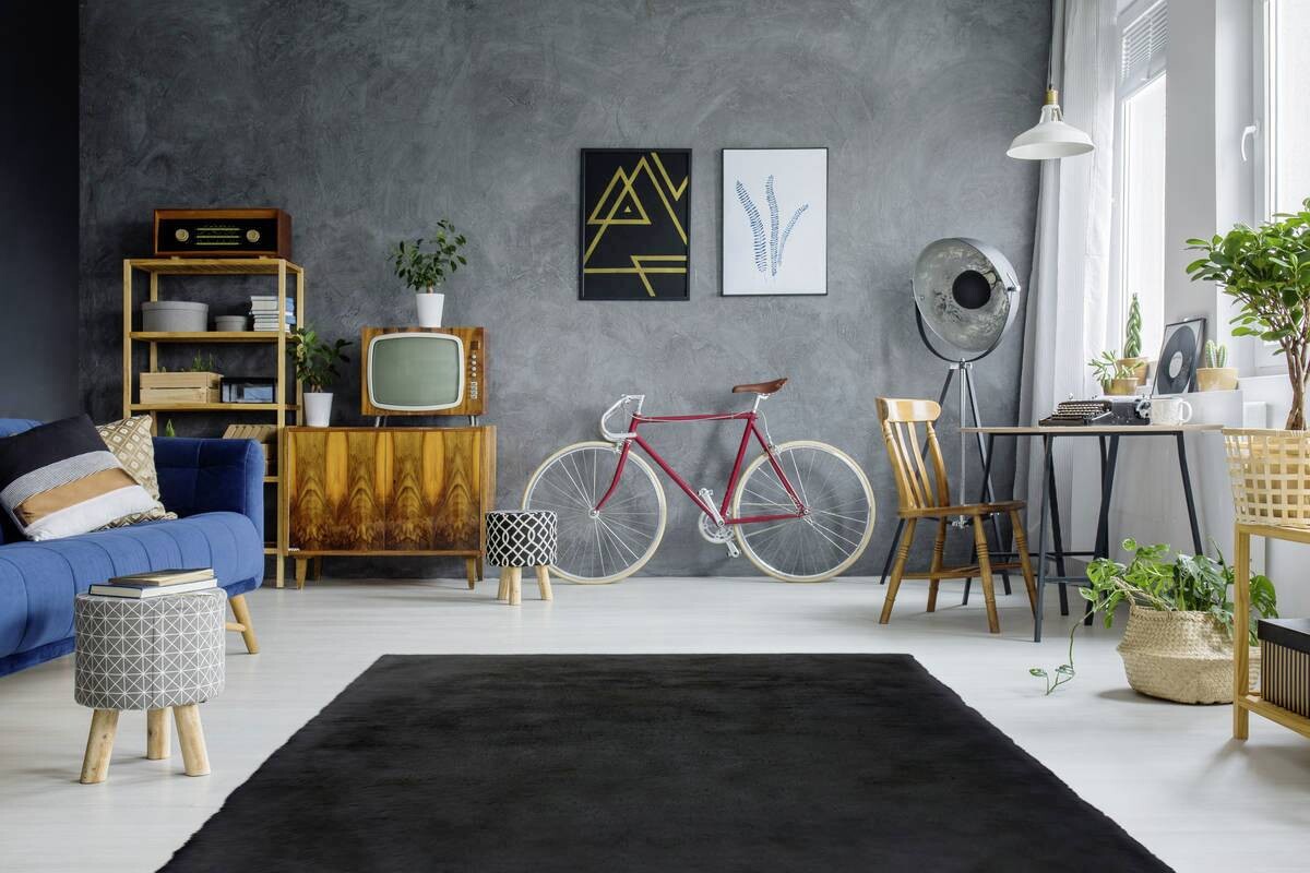 360Living Teppich Rabbit anthrazit B/L: ca. 180x280 cm