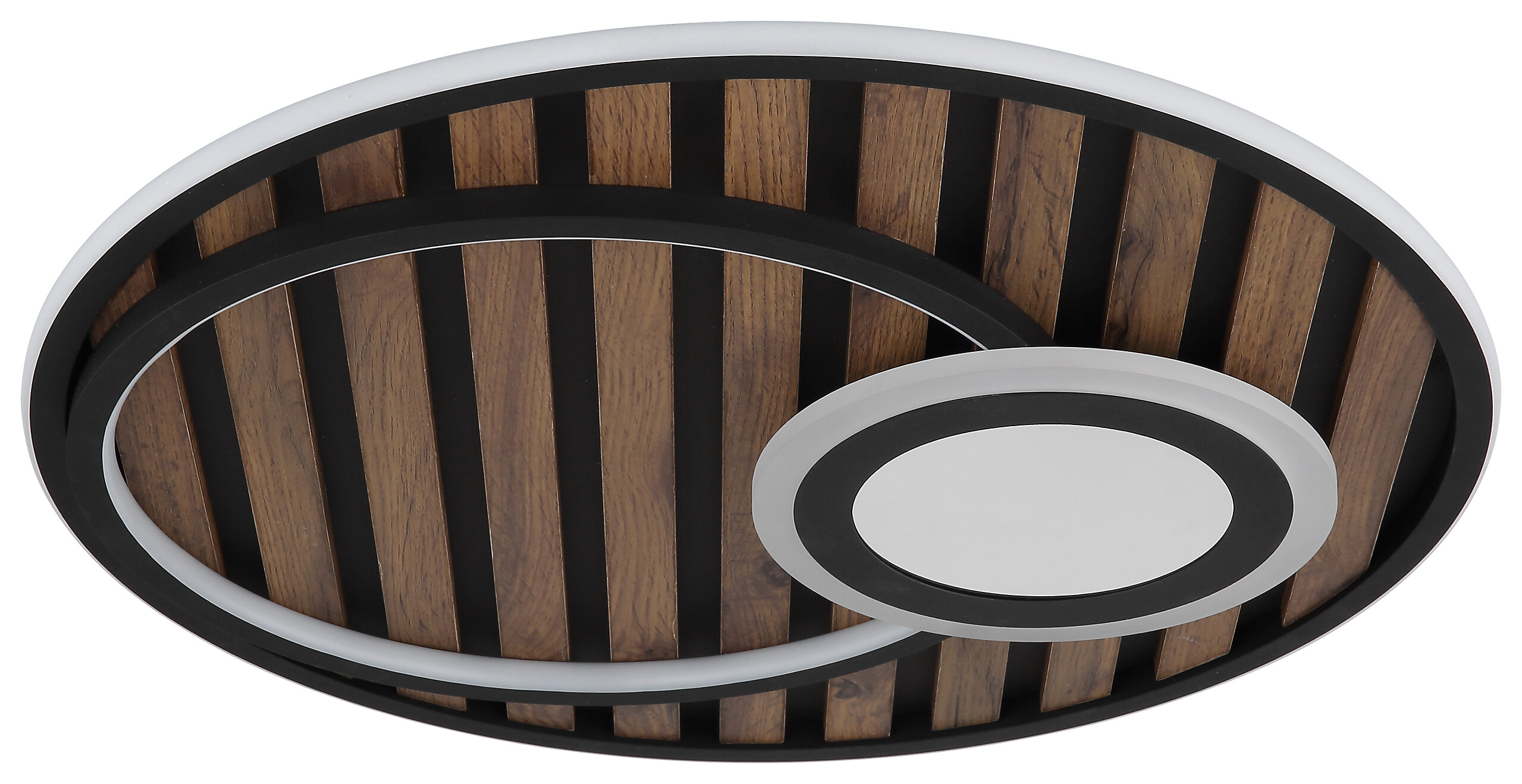 GLOBO Deckenleuchte mattschwarz Opal Metall MDF H/D: ca. 8x50 cm 1 Brennstellen