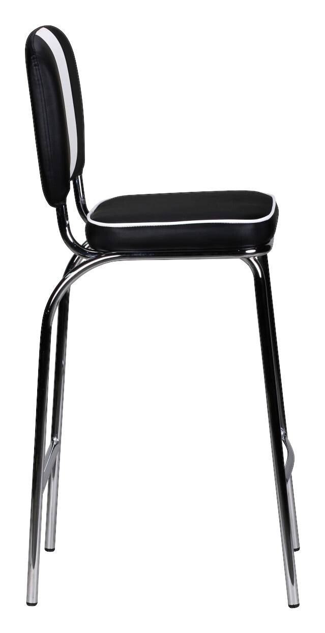 Barhocker schwarz weiß Kunstleder Kunstleder B/H/T: ca. 40x110x38 cm