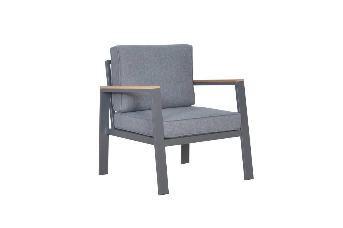 Loungeset Rhodos grau Aluminium