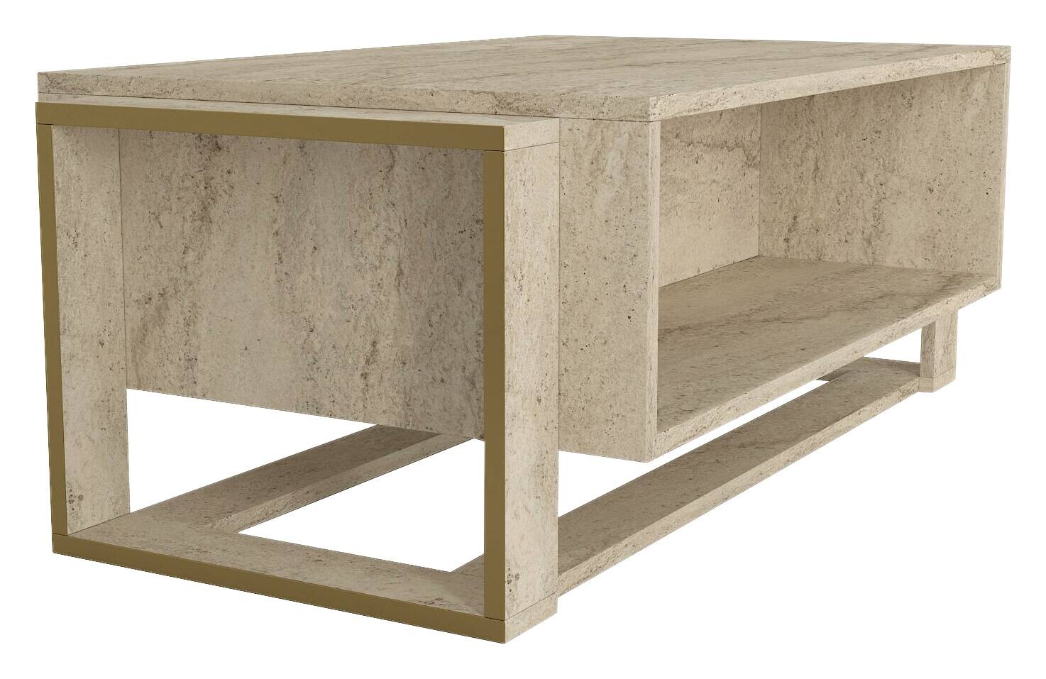 moebel17 Couchtisch Bianco beige Spanplatte B/H/T: ca. 107x41x60 cm