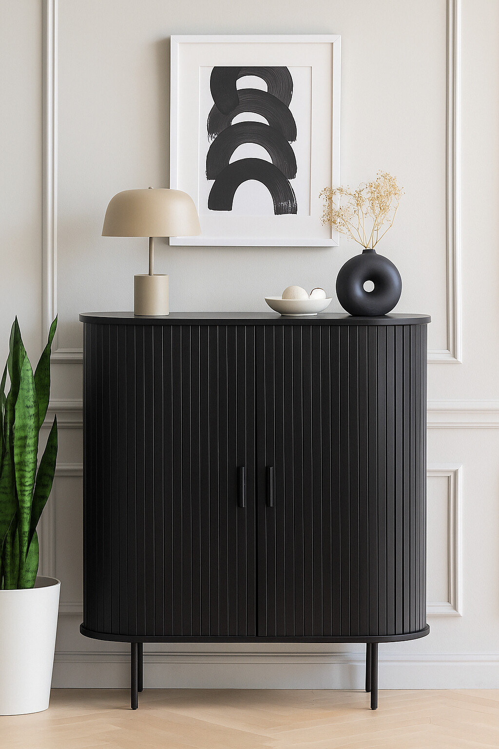 Kommode SELVA schwarz B/H/T: ca. 100x118x40 cm Kommode SELVA schwarz B/H/T: ca. 100x118x40 cm