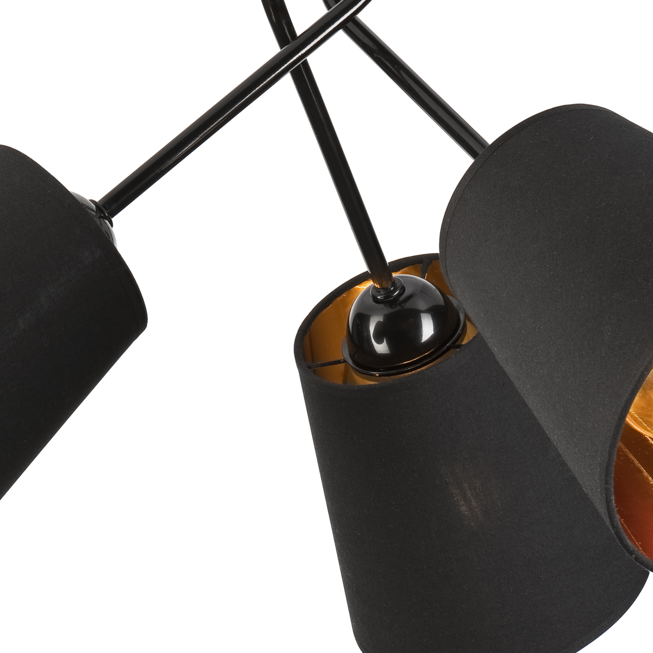 Lamkur Deckenleuchte schwarz Stahl B/H/L: ca. 55x45x55 cm E27 3 Brennstellen