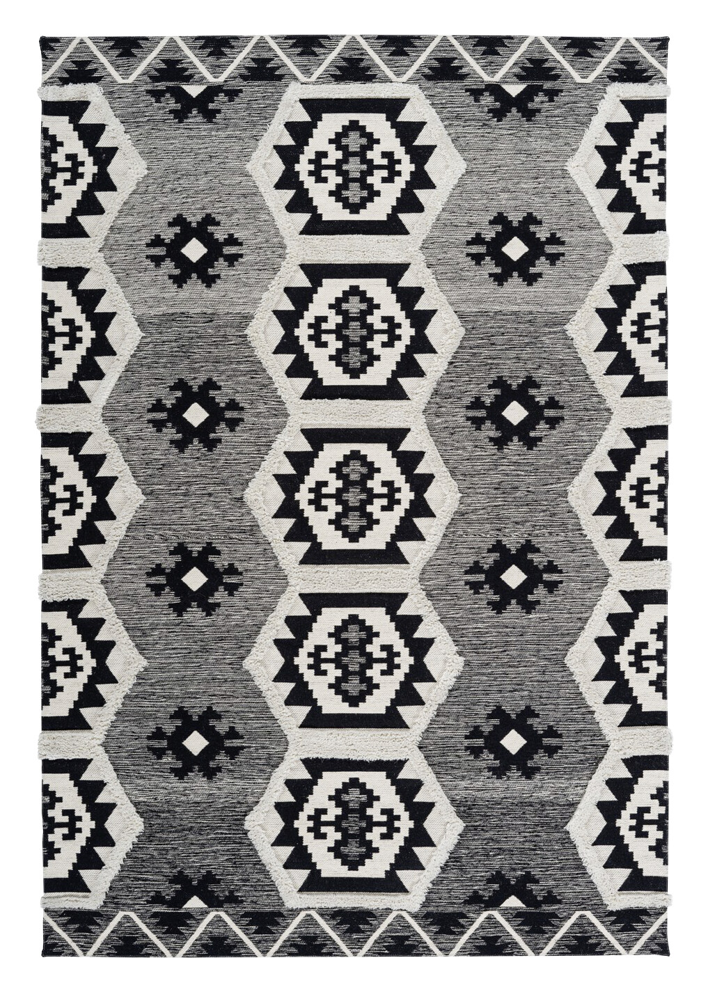 Arte Espina Kurzflorteppich Ethnie 325 grau B/H/L: ca. 80x1x150 cm