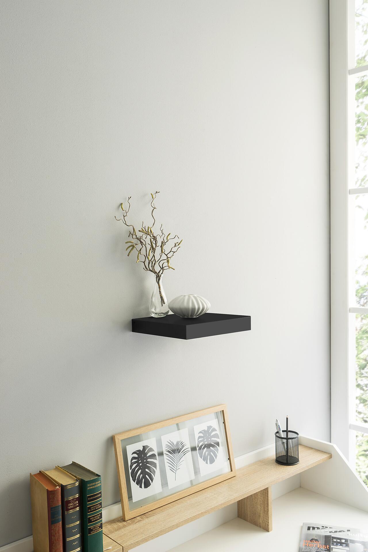 Wandboard Shelvy 23 schwarz B/H/T: ca. 24x4x24 cm