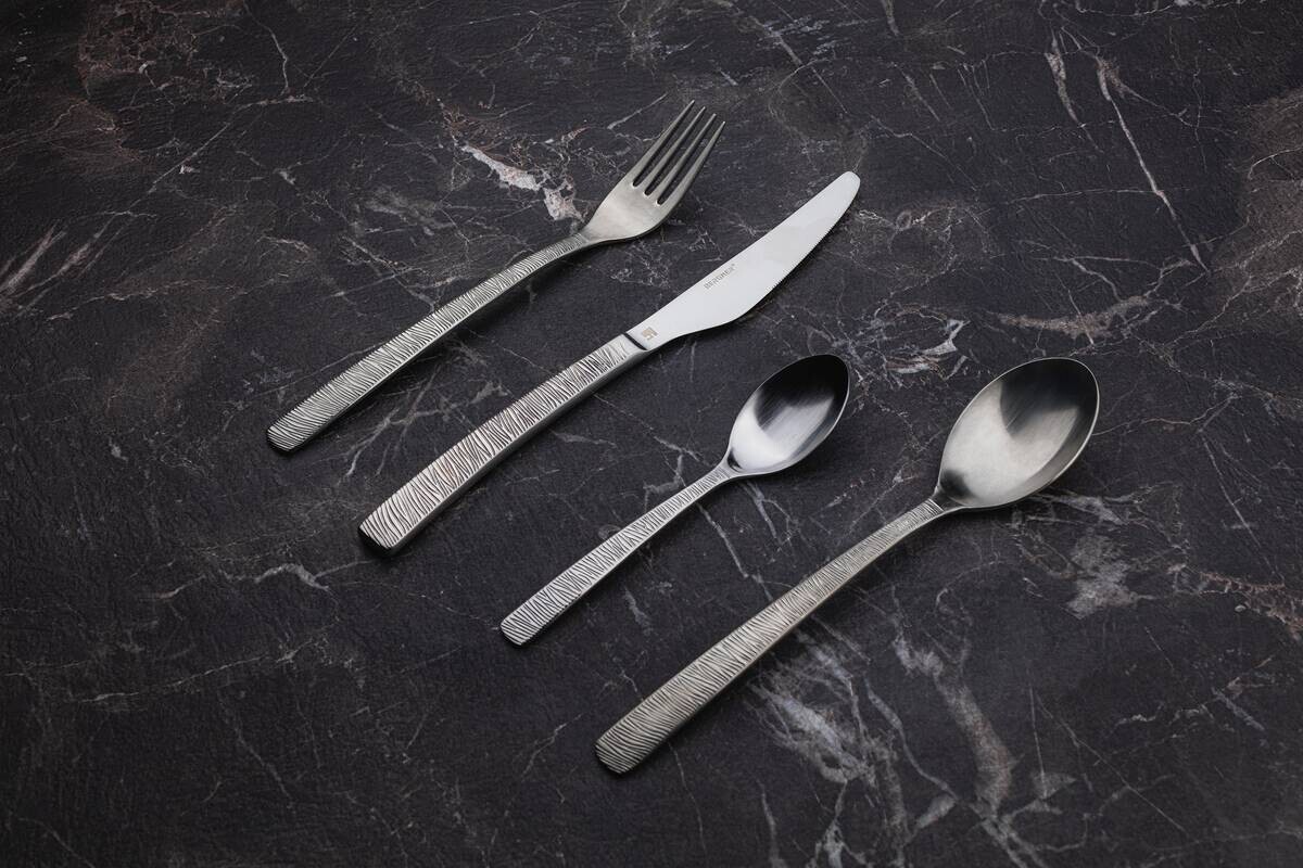 BERGNER Besteckset LYON silber Edelstahl 24 tlg.