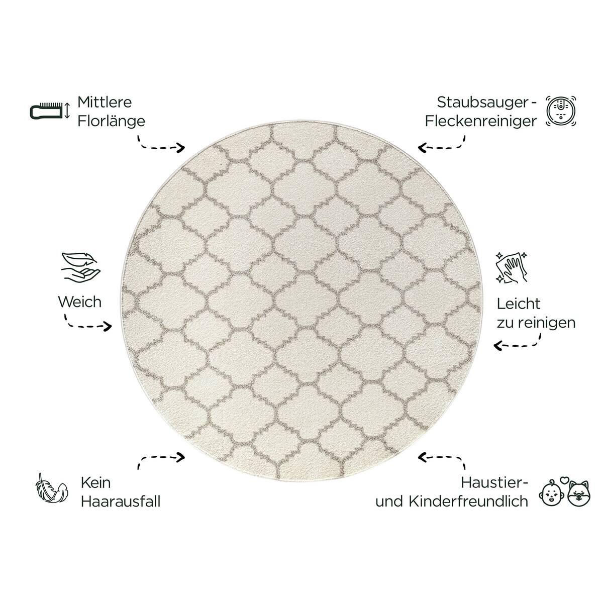 Sanat Teppich creme B/L: ca. 150x150 cm