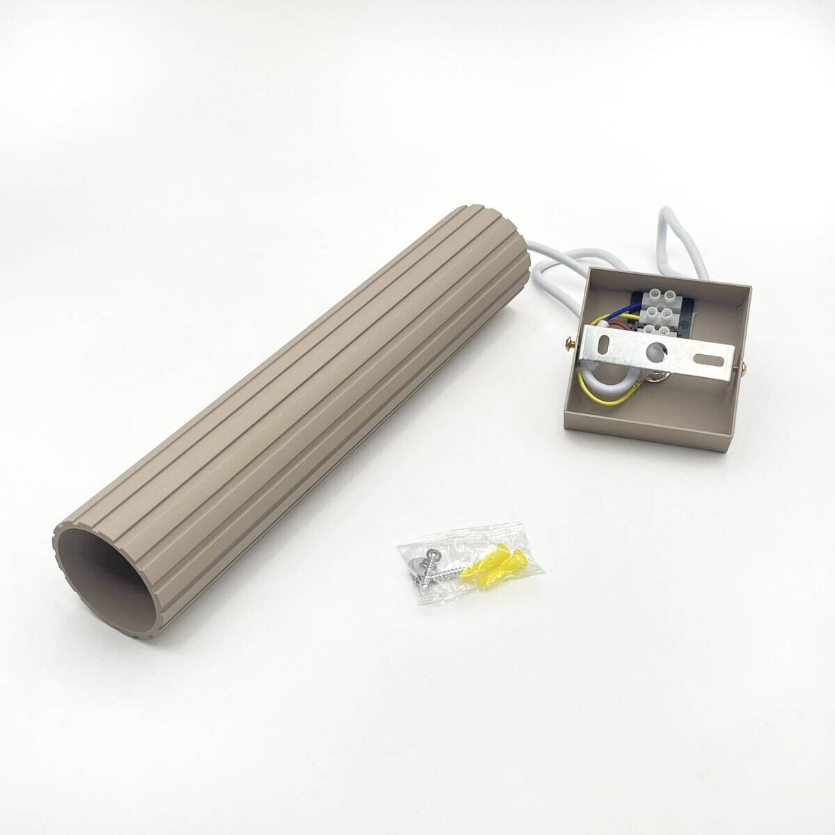 Lamkur Strahler Prisma beige Stahl B/H/L: ca. 6,5x118x6,5 cm 1 Brennstellen