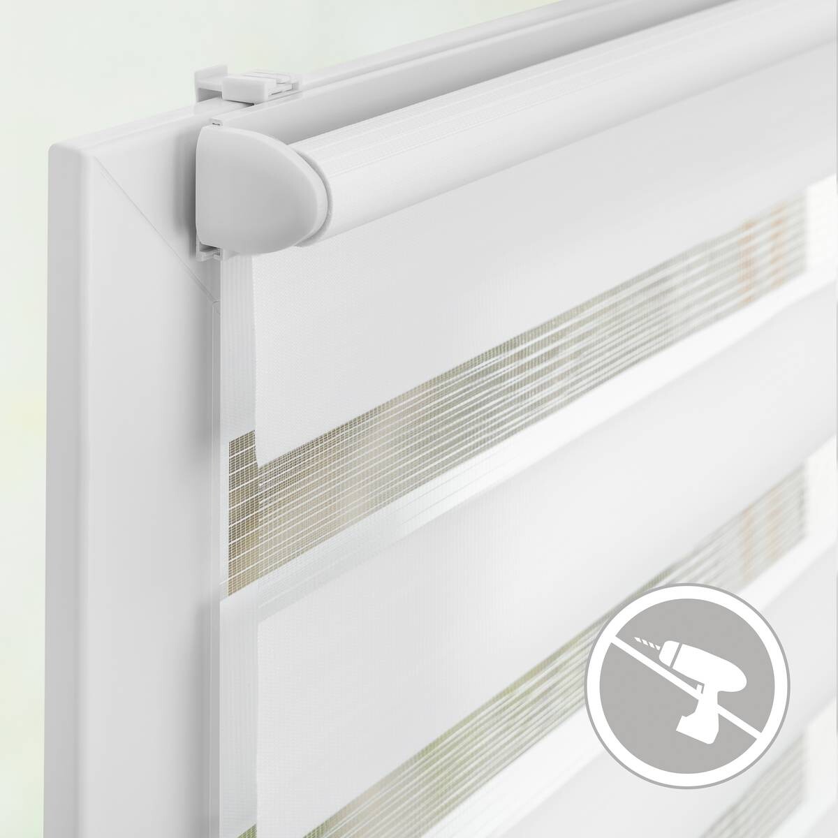 LICHTBLICK Doppelrollo Duo weiß B/L: ca. 55x150 cm