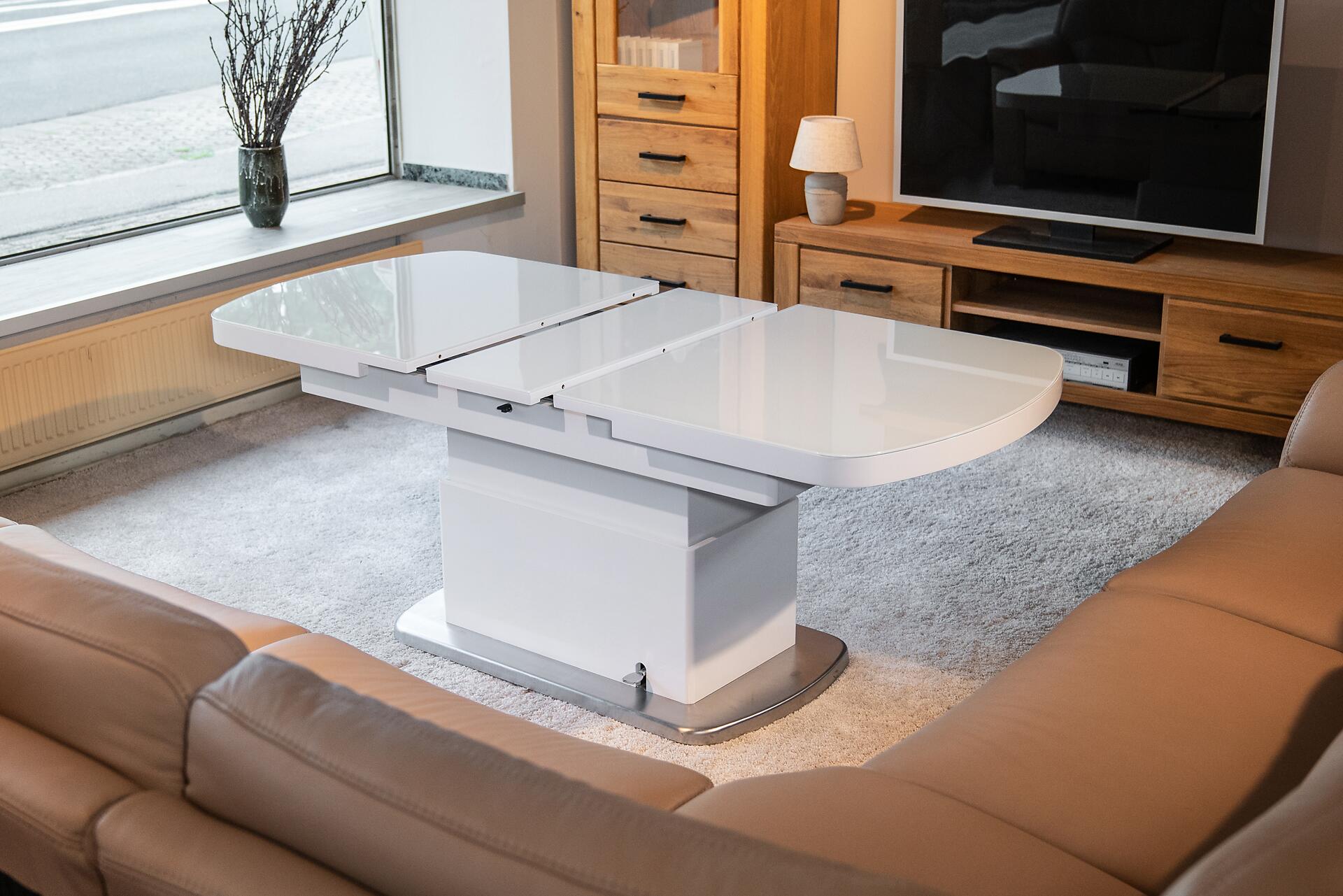 Couchtisch Levi weiß MDF B/H/T: ca. 135x50x75 cm